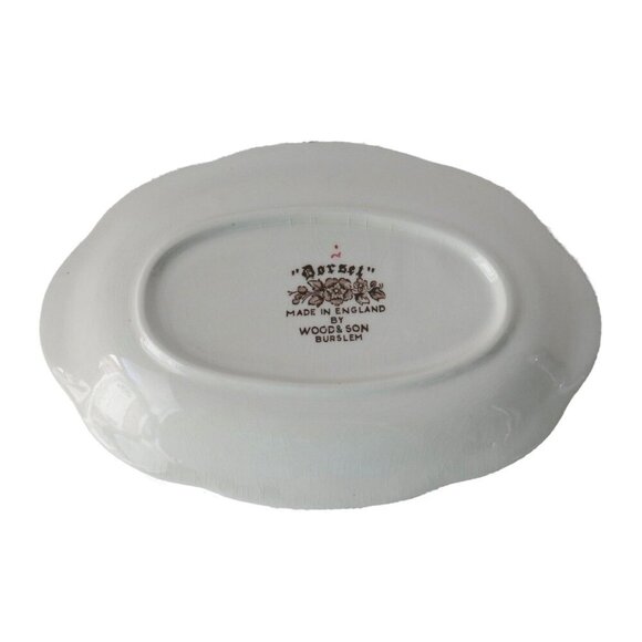 Vintage Wood & Sons Burslem Dorset Gravy Boat with Plate 1950s - Picture 7 of 7